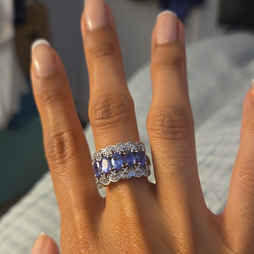 Tanzanite STERLING SILVER RING - Picture 2 of 5